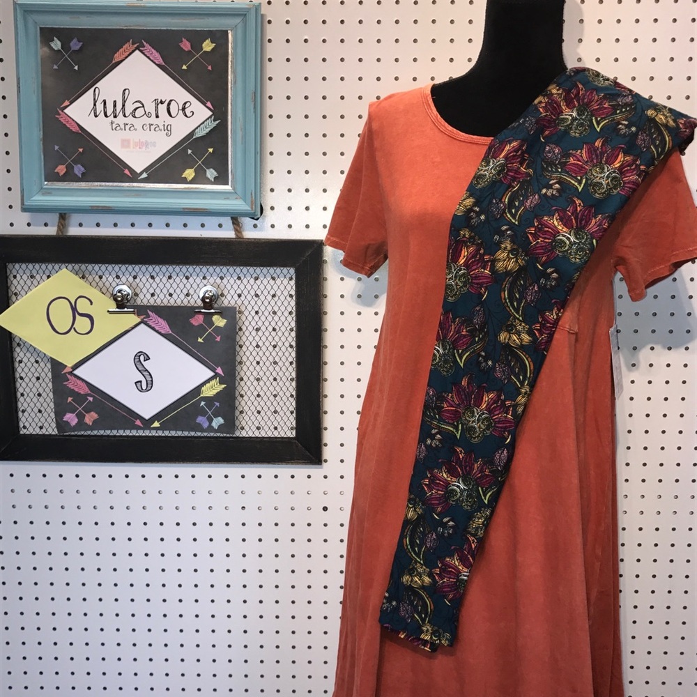 LuLaRoe S Acid-Washed Carly and OS Leggings